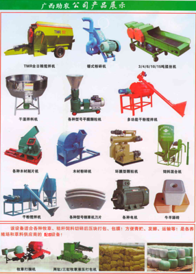 广西助农公司部分牧草铡草机、打包机、颗粒饲料机等产品一览表及报价
